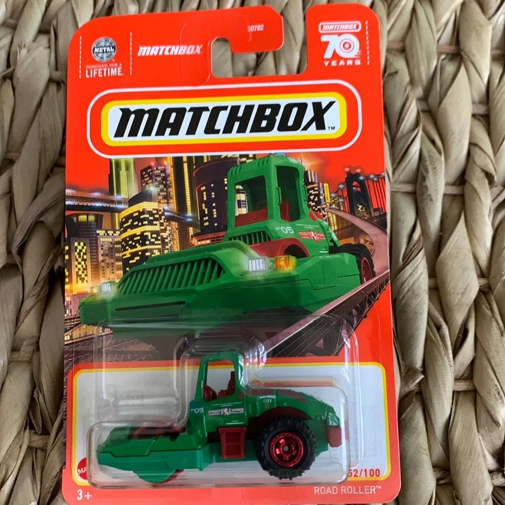 Matchbox Farm Machine Road Roller Construction Machine Vehicle Truck Green toy 🆕